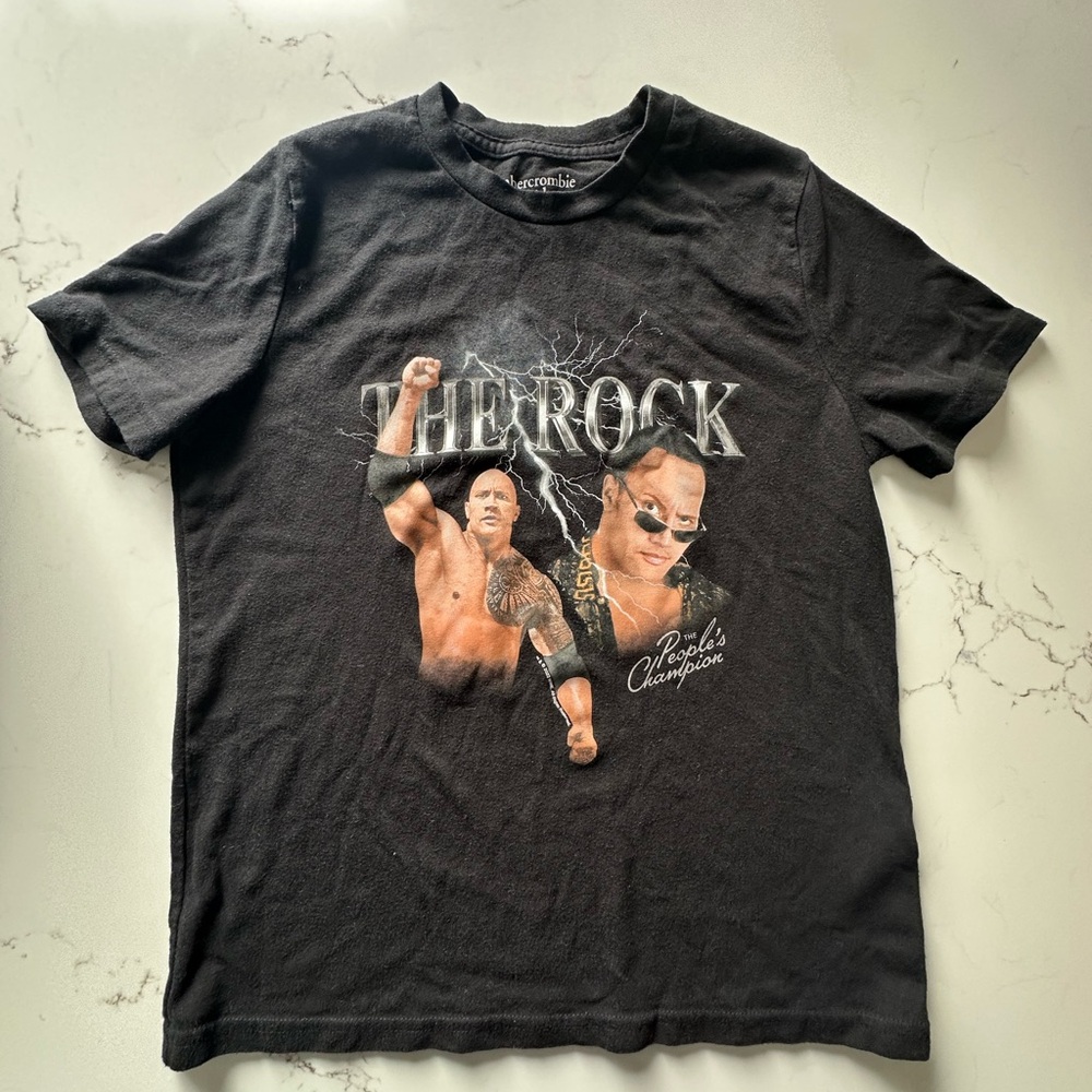 The Rock WWE Vintage-Style Graphic T-Shirt – Abercrombie Kids 13/14
